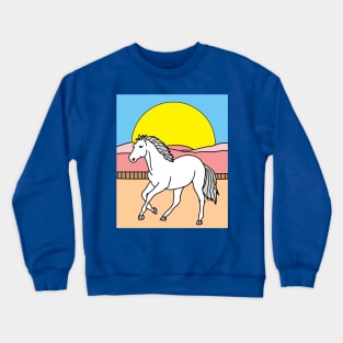 Horses Rider Pony Girl Crewneck Sweatshirt